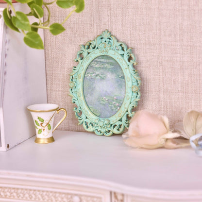 Cadre photo miniature européen rétro à l'échelle 1:6, peinture décorative, accessoires de maison de poupée BJD Blythe, figurine de bureau