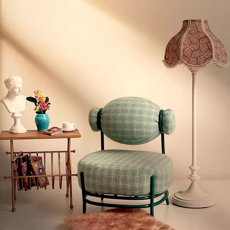 1:6 Scale Miniature Vintage Floor Lamp Desk Lamp Model LED Dollhouse Furniture BJD Blythe Desktop Accessories Toys