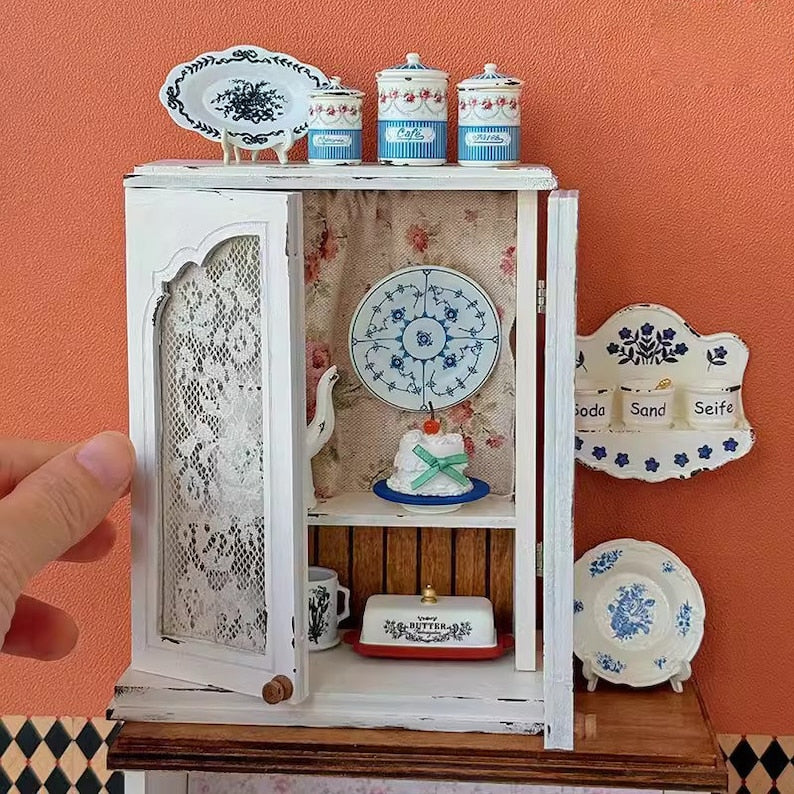 Étagère murale miniature vintage à épices, échelle 1:6, pour maison de poupée BJD Blythe, accessoires
