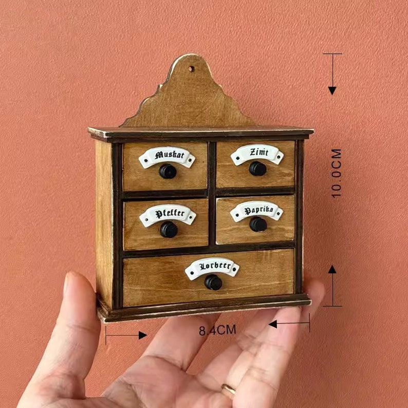 Étagère murale miniature vintage à épices, échelle 1:6, pour maison de poupée BJD Blythe, accessoires
