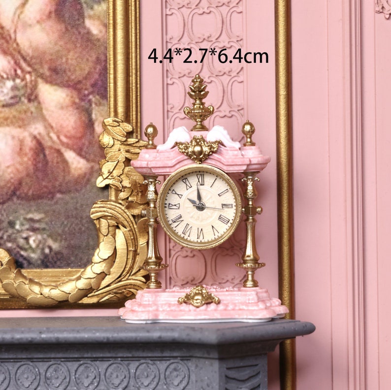 Lampe de bureau miniature échelle 1:6, horloge rétro, chandelier, support de lecture, accessoires pour maison de poupée BJD Blythe, décoration de bureau, jouets