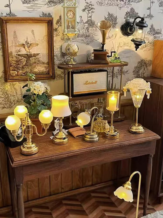 1:12 Scale Miniature LED Wall Lamp And Chandelier Dollhouse Lighting Accessories For BJD Blythe And GSC Dolls