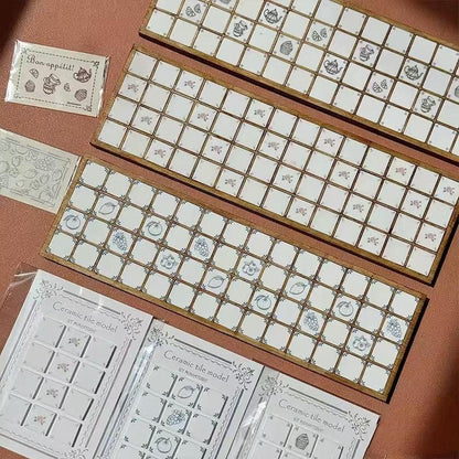 Tapete de cerámica en miniatura a escala 1:6 para mesa, accesorio de cocina para casa de muñecas BJD Blythe