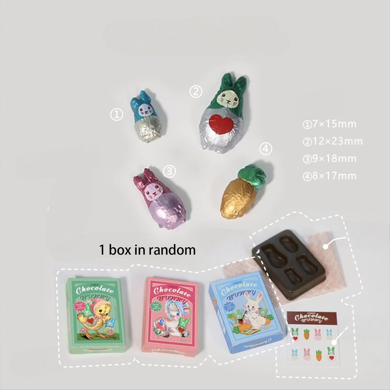 Maison de poupée miniature à l'échelle 1:6, ensemble de 8 pièces, lapin, feuille, chocolat, carotte, modèle BJD Blythe GSC, accessoires de dessert, jouets de bureau