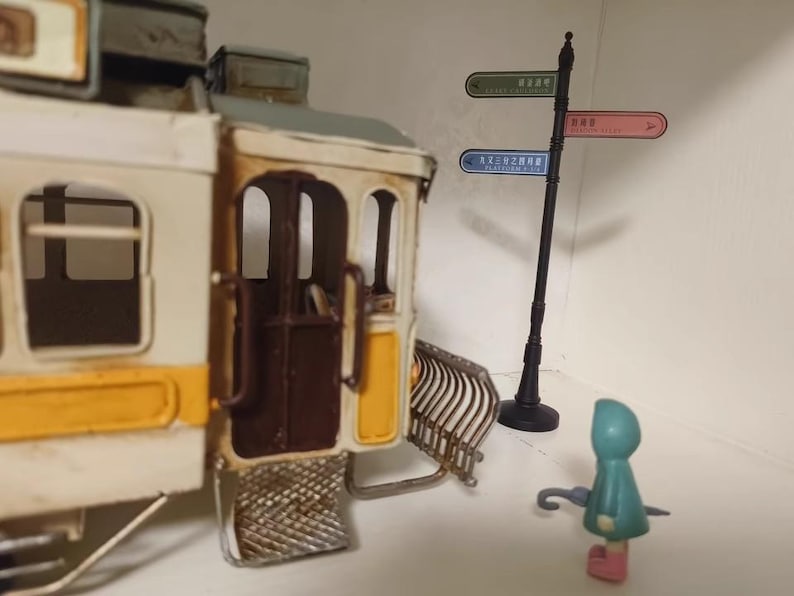 Panneaux de signalisation miniatures vintage en métal à l'échelle 1:6, pour modèles BJD Blythe, accessoires, jouets de bureau