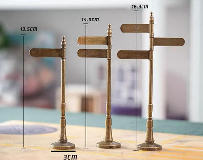 Panneaux de signalisation miniatures vintage en métal à l'échelle 1:6, pour modèles BJD Blythe, accessoires, jouets de bureau