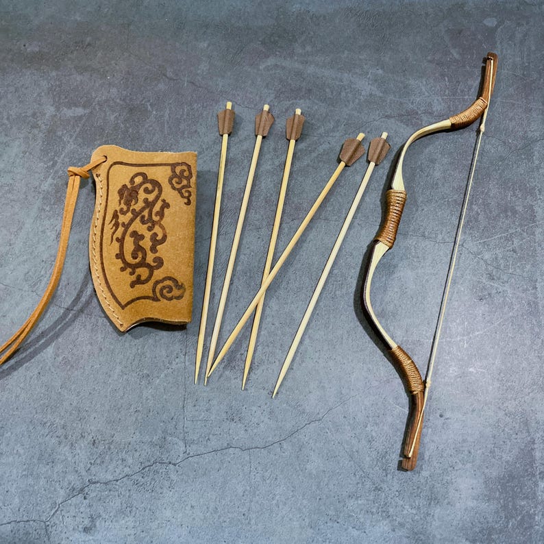 Arc et flèche miniatures à l'échelle 1:6, armes longue portée, jouets d'activités de plein air, présentoir de bureau, pour BJD Blythe GSC