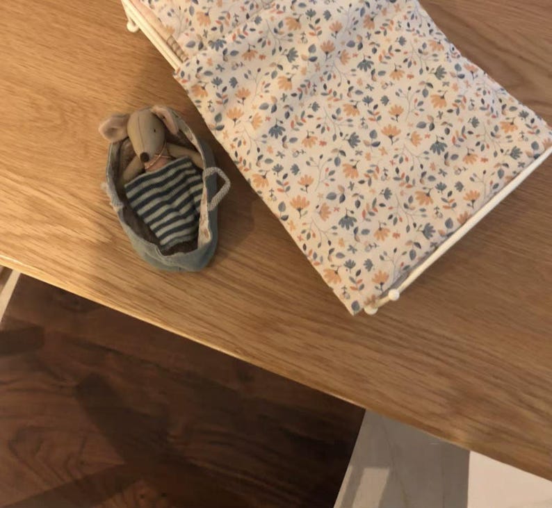 Cesta de dormir de lino en miniatura a escala 1:12, accesorio para casa de muñecas Blythe GSC BJD, juguete de casita de ratón.