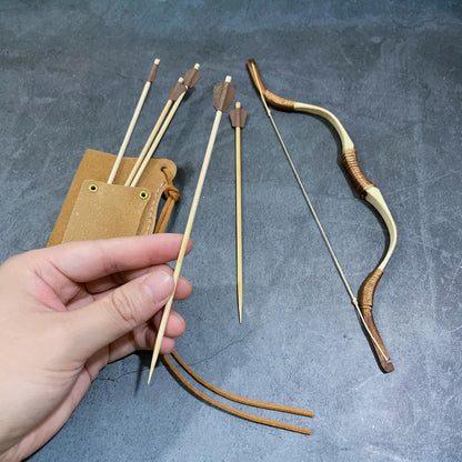 Arc et flèche miniatures à l'échelle 1:6, armes longue portée, jouets d'activités de plein air, présentoir de bureau, pour BJD Blythe GSC