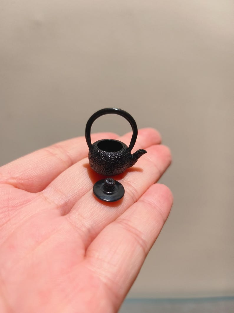 Juego de tetera y bandeja de té de estilo chino en miniatura a escala 1:12, 5 piezas, accesorios para muñecas BJD, modelo de escritorio, juguete, muebles para casa de muñecas en miniatura