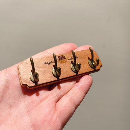 Maison de poupée miniature à l'échelle 1:6, crochet rétro en bois massif, modèle 1:12, cintres pour BJD Blythe GSC, meubles miniatures, accessoires, jouets