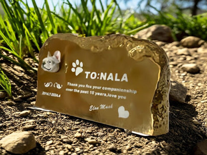 Piedra conmemorativa para mascotas con figura de pastor alemán: marcador de tumba personalizado para perros
