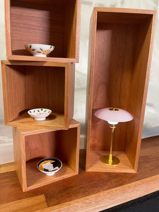 Casa de muñecas en miniatura a escala 1:6, armario de madera, muebles BJD Blythe, accesorios en miniatura, exhibición de escritorio