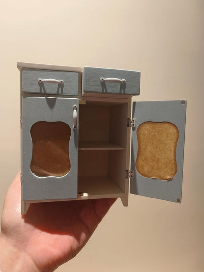 Ensemble de casiers et d'armoires miniatures en bois à l'échelle 1:6 - Meubles de maison de poupée pour collectionneurs BJD, Blythe et GSC