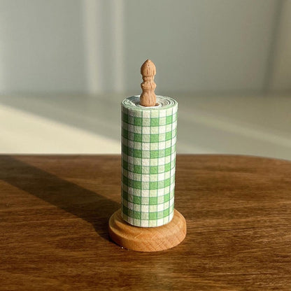 Estante de papel para rollo de papel de cocina en miniatura a escala 1:6, juego de modelos para casa de muñecas BJD, Blythe y GSC, accesorios, juguetes