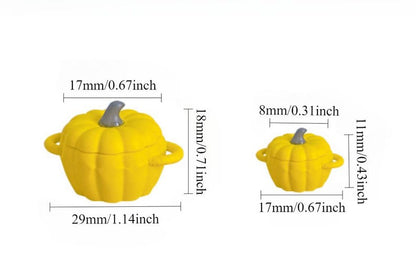 Ensemble de batterie de cuisine miniature à l'échelle 1:12, pot à citrouille, modèle BJD Blythe GSC, accessoires pour maison de poupée