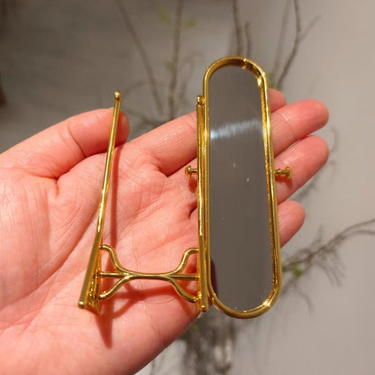 Miroir miniature pour tout le corps, échelle 1:6, miroir de maquillage sur pied, accessoires pour maison de poupée BJD Blythe GSC