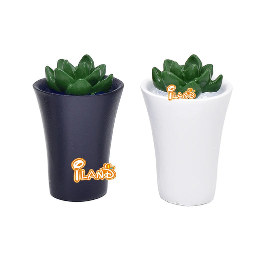 1:12 Scale Miniature Dollhouse Green Plant Potted Flower Accessories Artificial Succulents For Mini Scene