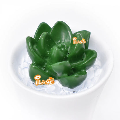 1:12 Scale Miniature Dollhouse Green Plant Potted Flower Accessories Artificial Succulents For Mini Scene