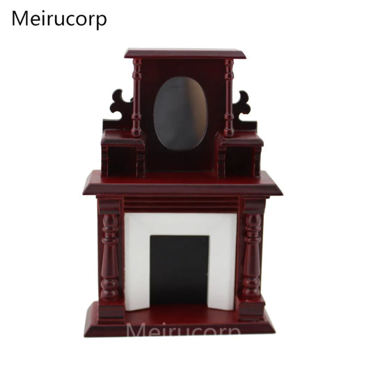 Muebles de chimenea para casa de muñecas en miniatura a escala 1:12