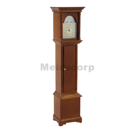 Reloj de piso de madera a escala 1:12, muebles de casa de muñecas en miniatura, decoración para sala de estar