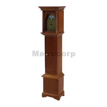 Reloj de piso de madera a escala 1:12, muebles de casa de muñecas en miniatura, decoración para sala de estar