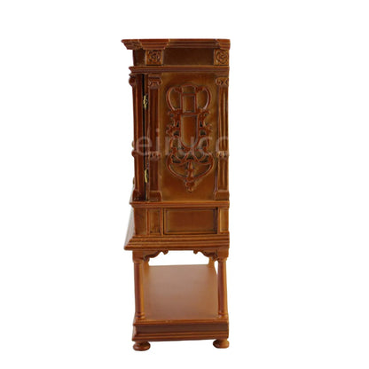 Mueble auxiliar de madera en miniatura a escala 1:12 | Muebles de casa de muñecas tallados a mano para coleccionistas
